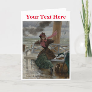 Vintage French Art Letterpress Thank You Card