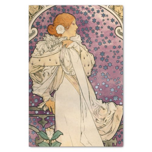 Vintage French Art Nouveau Lady of the Camelias Tissue Paper