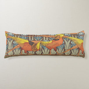 Vintage French Art Nouveau Nature Bird Pattern Body Pillow