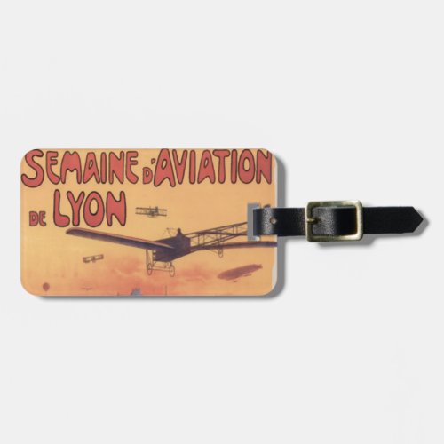 Vintage French Aviation Luggage Tag