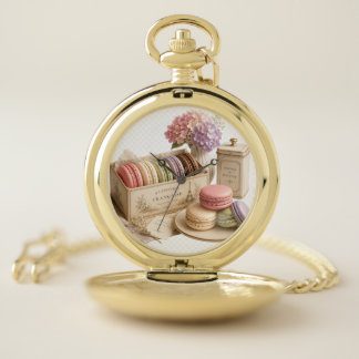 Vintage French Bakery Pocket Watch | Paris Macaron