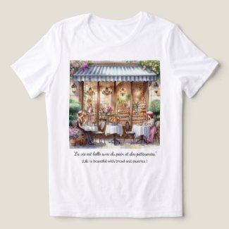 Vintage French Bakery  Tri-Blend Shirt