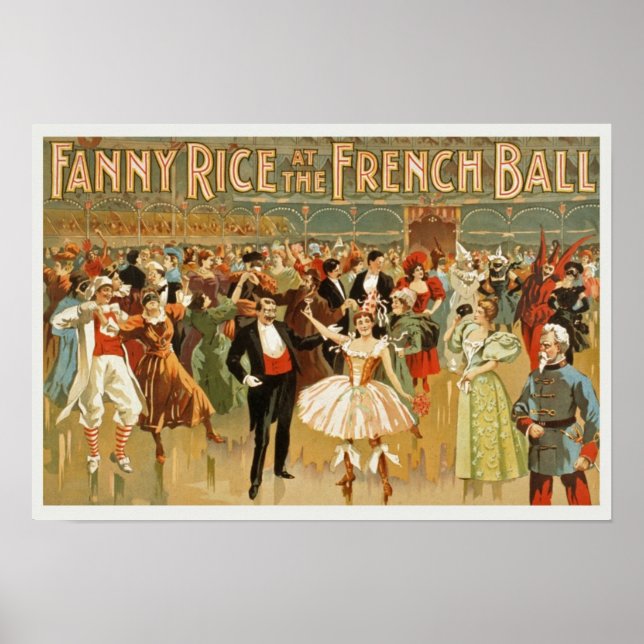 Vintage French Ball Advertisement Poster (Front)