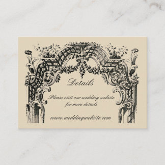 Vintage French Baroque Rococo Wedding Enclosure Card