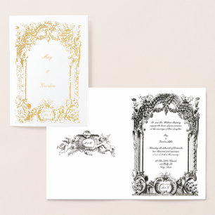 Vintage French Baroque Rococo Wedding Invitations