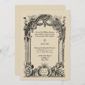 Vintage French Baroque Rococo Wedding Invitations (Front/Back)