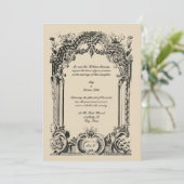 Vintage French Baroque Rococo Wedding Invitations (Standing Front)