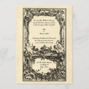 Vintage French Baroque Rococo Wedding Invitations