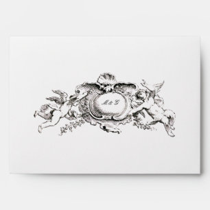 Vintage French Baroque Rococo Wedding Invitations Envelope