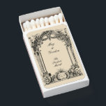 Vintage French Baroque Rococo Wedding Matchboxes<br><div class="desc">Very ornate antique French Baroque Rococo wedding matchboxes featuring floral garlands. You can easily edit the text and change the background color in this design template.</div>