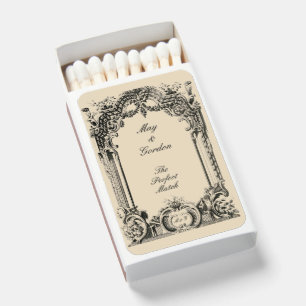 Vintage French Baroque Rococo Wedding Matchboxes