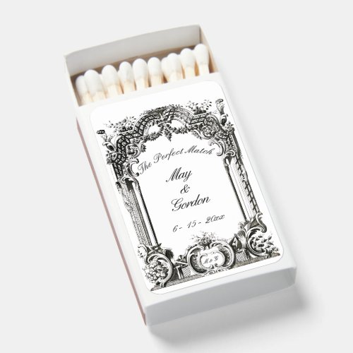 Vintage French Baroque Rococo Wedding Matchboxes
