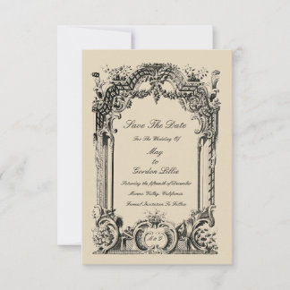 Vintage French Baroque Rococo Wedding Save The Date