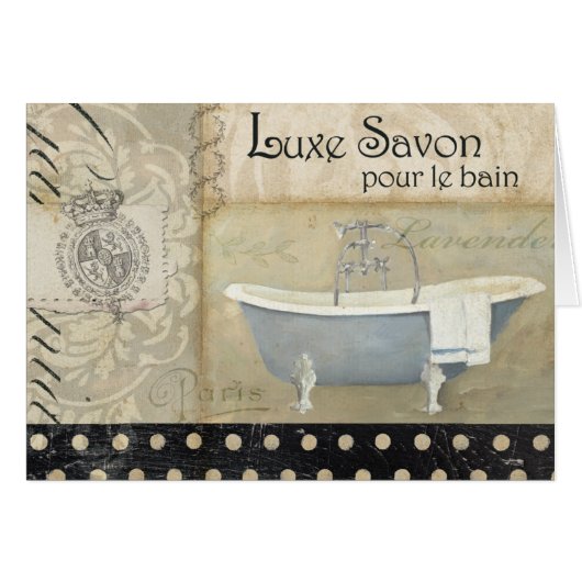 Vintage French Bath Cards (Front Horizontal)
