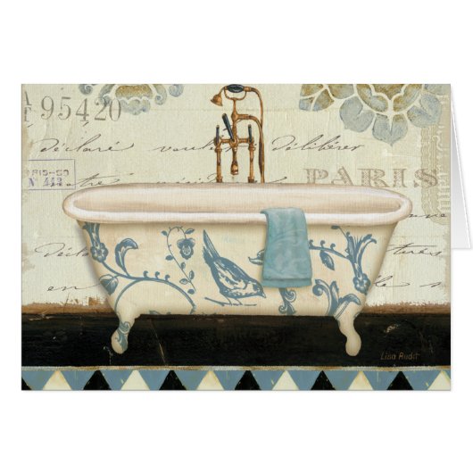 Vintage French Bathtub Cards (Front Horizontal)
