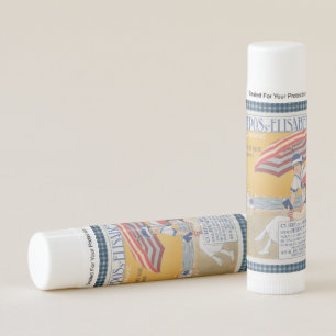 Vintage French Beach Travel Poster Lip Balm
