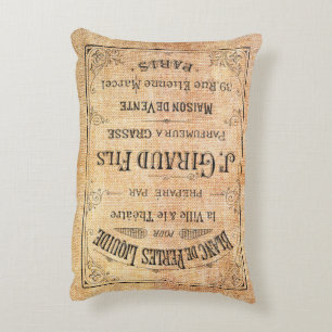 Vintage French beauty label Accent Pillow