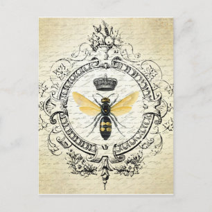 Vintage French bee postcard