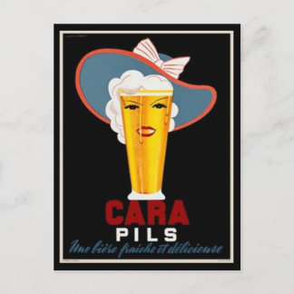 Vintage French Beer Advertisement Postcard