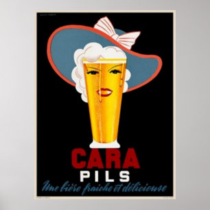 Vintage French Beer Advertisement Poster
