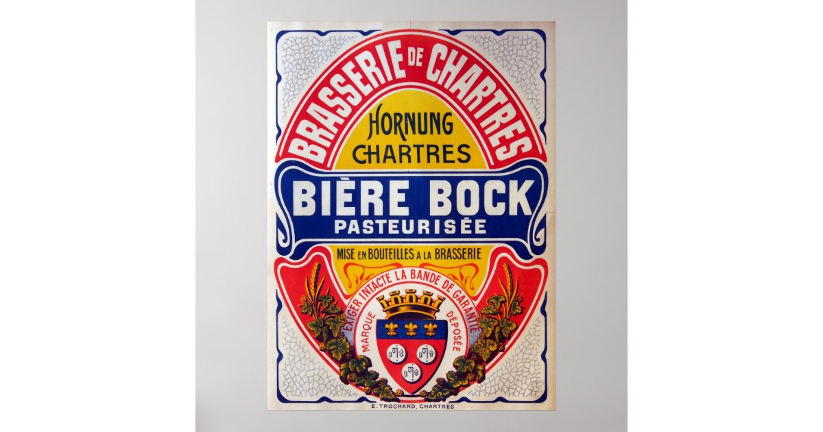 Vintage French Beer Advertisment Poster Zazzle