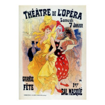Vintage French belle époque masquerade ball ad