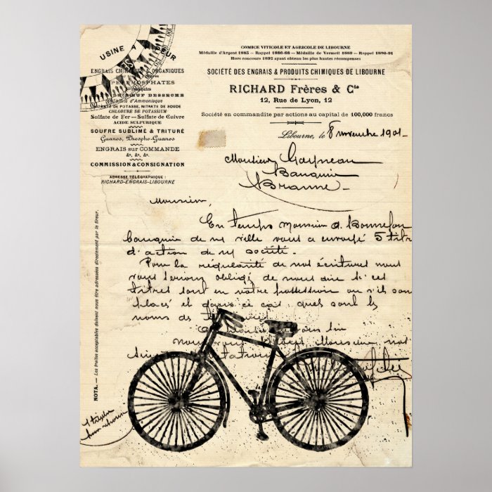 Vintage French Bicycle Poster