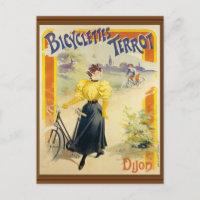 Vintage French Bicycle Poster Faux Wood Frame