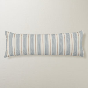 Vintage French Blue & Brown - Neutral Farmhouse Body Pillow
