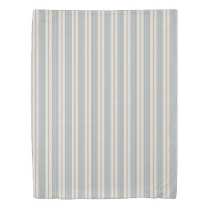 Vintage French Blue & Brown - Neutral Farmhouse Duvet Cover