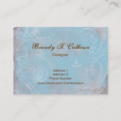 Vintage French Blue Toile Business Cards