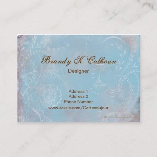 Customizable Vintage French Blue Toile Business Cards