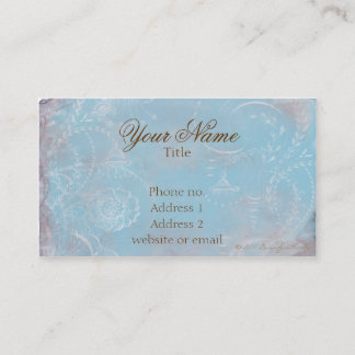 Vintage French Blue Toile & Script Business Cards