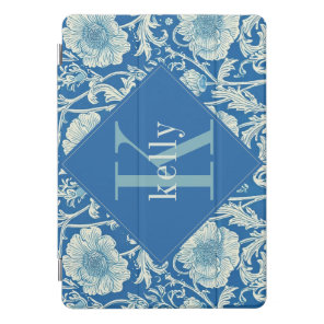 Vintage French Blue William Morris Monogram iPad Pro Cover