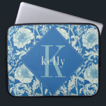Vintage French Blue William Morris Monogram Laptop Sleeve<br><div class="desc">This simple yet elegant design features an elegant William Morris inspired floral pattern in a variety of French blue colors and creams. Protect your laptop or tablet in style. Add a name to personalize it. Makes a great Christmas or Mother's Day gift. Created by Simply Farmhouse Press.</div>