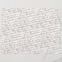 Vintage French Bordeaux Jardin Handwritten Script