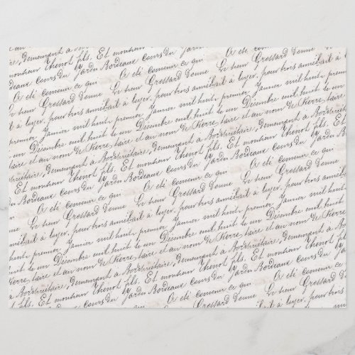 Vintage French Bordeaux Jardin Handwritten Script 