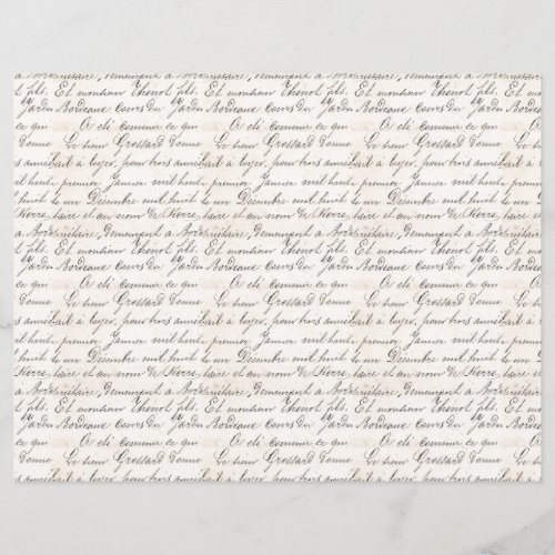 Vintage French Bordeaux Jardin Handwritten Script