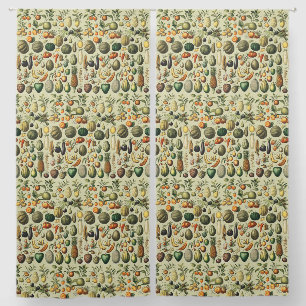 Vintage French Botanical Fruit Poster Art Blackout Curtains