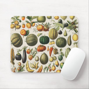 Vintage French Botanical Fruit Poster Art Mouse Pad