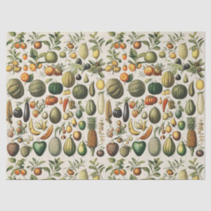 Vintage French Botanical Fruit Poster Art Tissue Paper