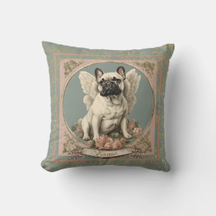 Vintage French Bulldog Personalized  Throw Pillow