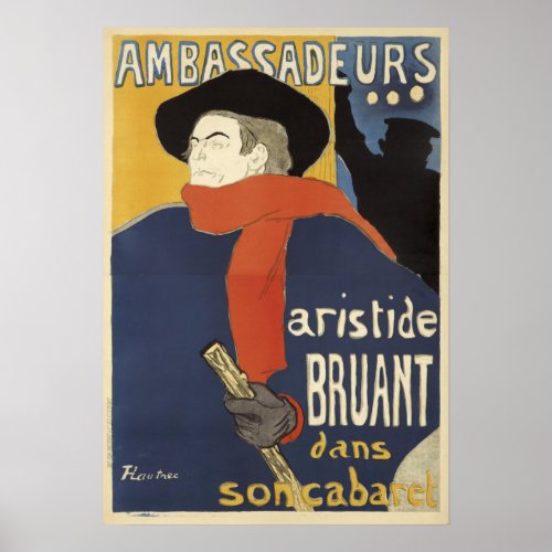 Vintage French Cabaret Performance Poster