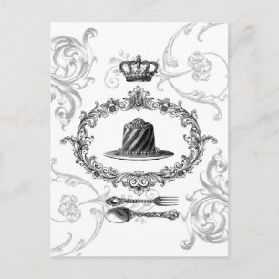 vintage french cake postcard