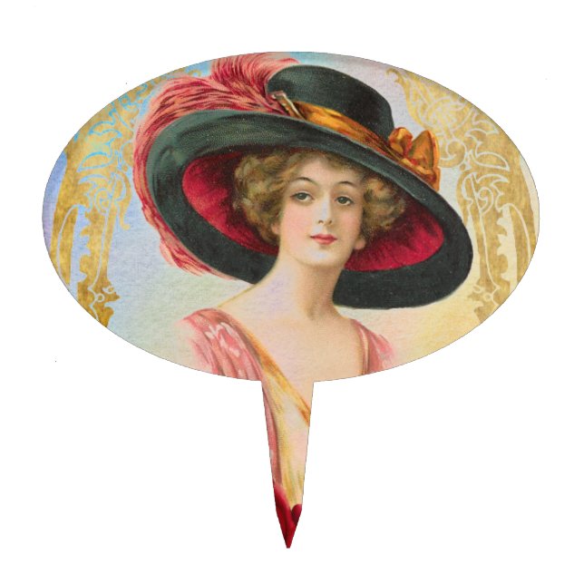 Vintage French Cake Topper (Front)