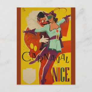 Vintage French Carnival Nice Postcard