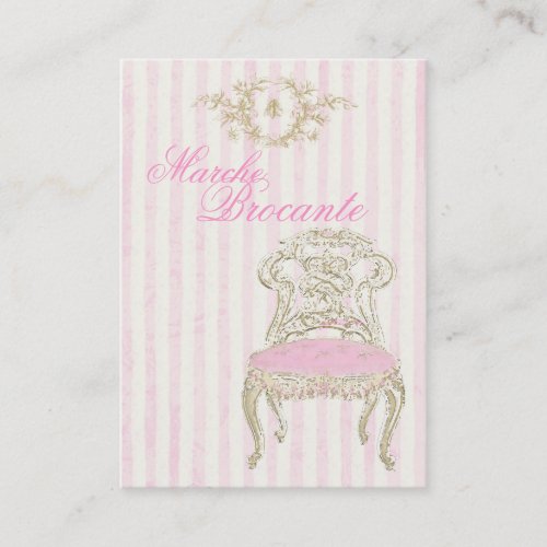 Vintage French Chair Antiques Business Card
