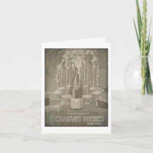Vintage French Champagne Celebrate Card