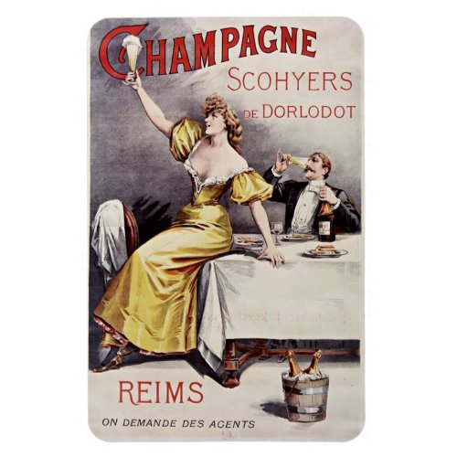 Vintage French Champagne Magnet