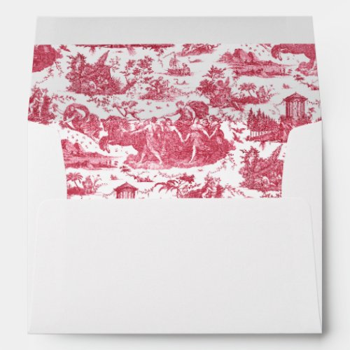 Vintage French Chariot of Dawn Toile de Jouy_Red Envelope